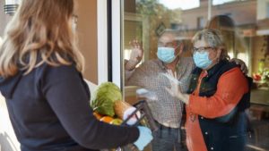 Grand Daughter delivers groceries to grandparents during pandemic